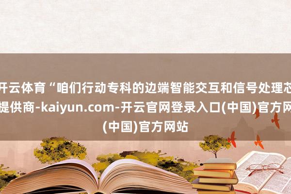 开云体育“咱们行动专科的边端智能交互和信号处理芯片提供商-kaiyun.com-开云官网登录入口(中国)官方网站