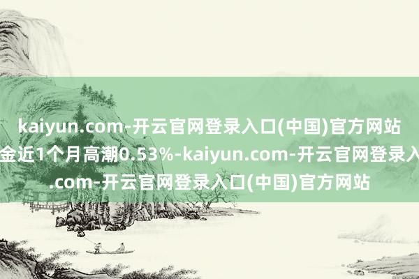 kaiyun.com-开云官网登录入口(中国)官方网站历史数据裸露该基金近1个月高潮0.53%-kaiyun.com-开云官网登录入口(中国)官方网站