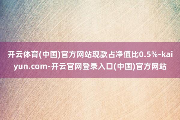 开云体育(中国)官方网站现款占净值比0.5%-kaiyun.com-开云官网登录入口(中国)官方网站